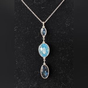 Touchstone Crystal Drops Of Blue Pendant
